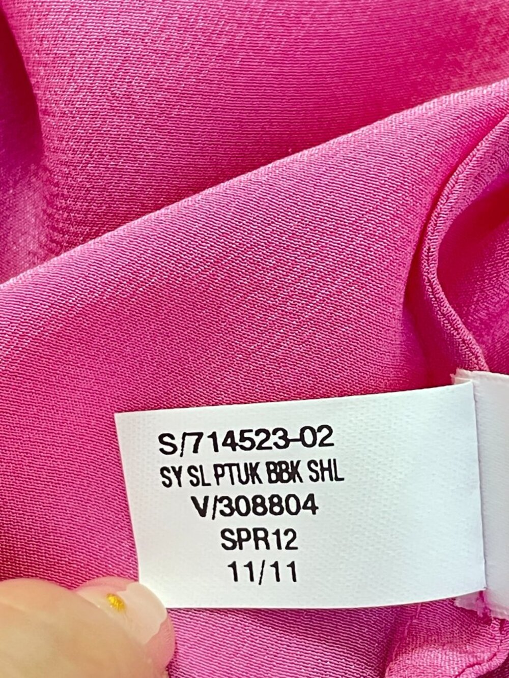 Banana Republic 100% Silk Pintuck Shell Blouse Pink Sleeveless Top 8 - Picture 12 of 13